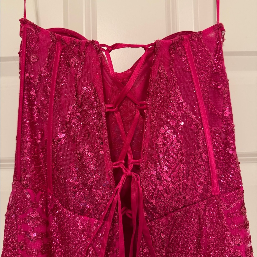 Clarisse Vibrant Pink Dress - Picture 10 of 14